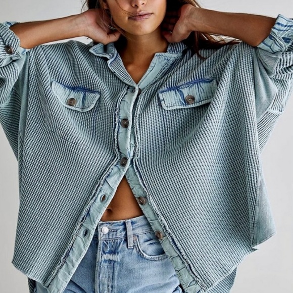 Free People Jackets & Blazers - NWT Free People Scout Jacket Light Green